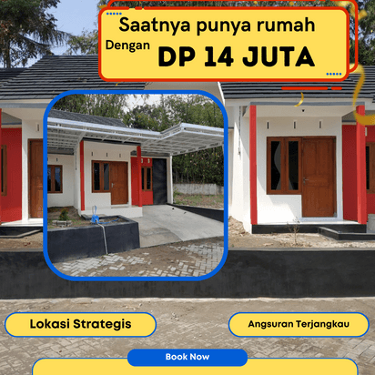 rumah JOGJA, DP 14 JUTA, ANGSURAN 1 JUTAAN