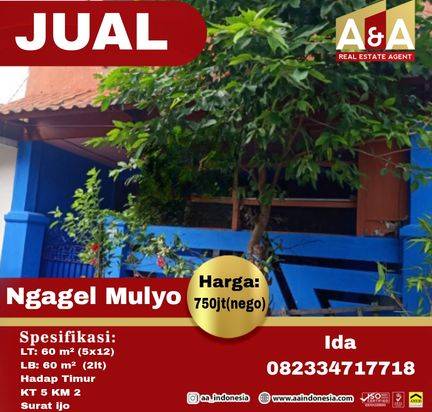 DIJUAL RUMAH WILAYAH NGAGEL MULYO SURABAYA TIMUR