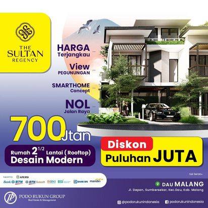 Rumah Minimalis Modern di The Sultan Regency Malang