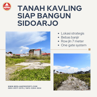 tanah kavling gedangan siap bangun kawasan ramai debas banjir survey sekarang