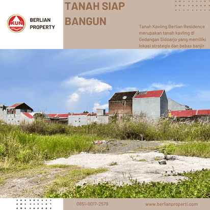 tanah kavling sidoarjo row jln sampai 7 meter kawasan ramai