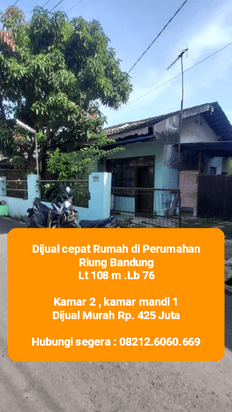 Rumah murah di kota Madya Bandung dalam perumahan riung bandung