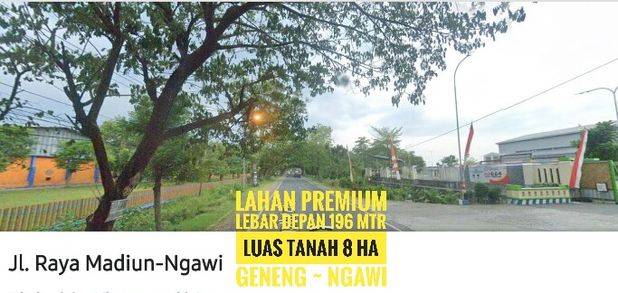 DIJUAL Tanah Istimewa LD 196 mtr, NOL Jln Raya Propinsi, Madiun-NGAWI