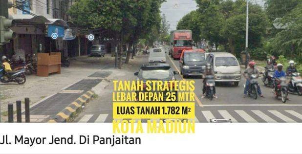 DIJUAL Tanah Pekarangan, Jl. Mayjen DI Panjaitan-KOTA MADIUN Suipp