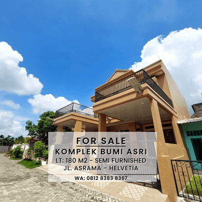 RUMAH SEMI FURNISHED - KOMPLEK BUMI ASRI PONDOK KELAPA MEDAN