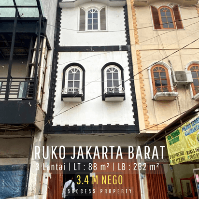 Jual Cepat Ruko Jakarta Barat 3 Lantai Harga NEGO 