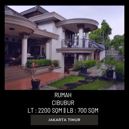 Rumah Mewah Cibubur 2 Lantai Halaman Sangat Luas Siap Huni 