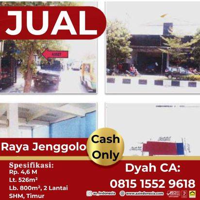 JUAL 2 RUKO JADI 1, JENGGOLO SIDOARJO