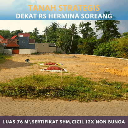 Tanah Bandung Soreang Dekat RS Hermina Cocok Bangun Rumah Surat SHM