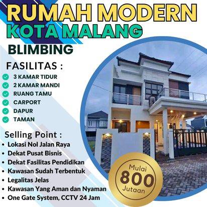RUMAH MURAH LOKASI PANDANWANGI BLIMBING
