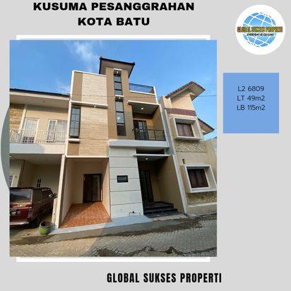 RUMAH BAGUS 3 LANTAI HARGA BAGUS DI KUSUMA PESANGGRAHAN KOTA BATU. 
