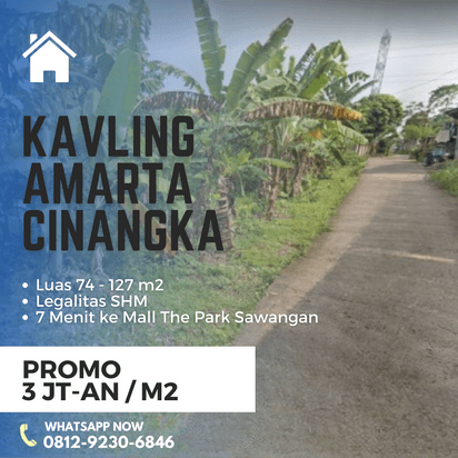 Dijual cepat!! Tanah lokasi sawangan depok luas 800m2 (15 MENIT TOL PAMULANG)