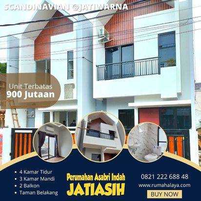 Rumah 2 Lantai 4 Kamar Di Perum Asabri Jatiasih Bekasi