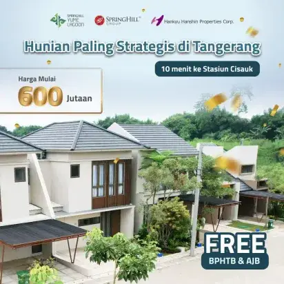 rumah murah tepi danau siap hunia tanpa dp bisa kpr springhillyumelagoon