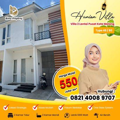 RUMAH MEWAH 2 LANTAI SIAP HUNI DEKAT KAWASAN KAMPUS KOTA MALANG