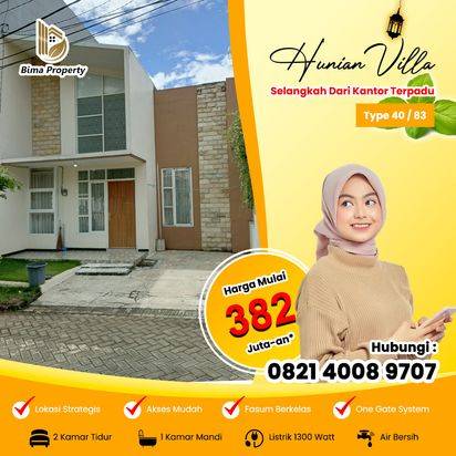 RUMAH MURAH DESAIN VILLA 300 JUTAAN DEKAT KAWASAN PERKANTORAN KOTA MALANG