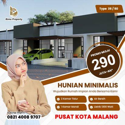 RUMAH MEWAH DESAIN MINIMALIS PUSAT KOTA MALANG