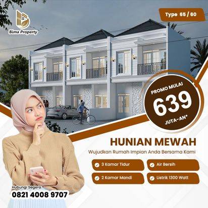 RUMAH MEWA DESAIN VILLA SELANGKAH DARI EXIT TOL LAWANG