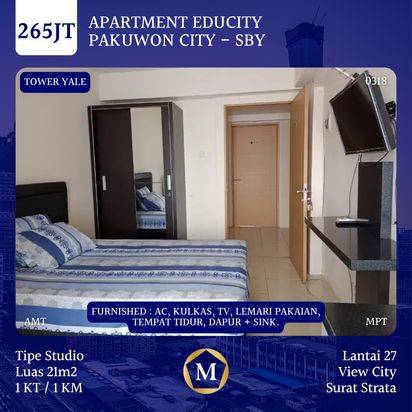APARTMENT MURAH PAKUWON CITY HARGA MULAI 200 JUTAAN