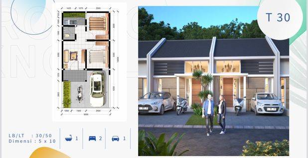 RUMAH MODERN FREE BIAYA LOKASI STRATEGIS 5 MENIT AKSES MERR