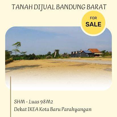 Tanah Pakuhaji  Bandung Barat Dekat Jalan Utama Sertifikat SHM