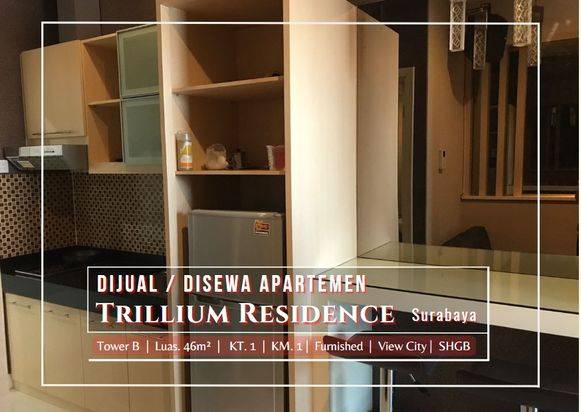 Apartemen 1 BR Furnished di Trillium Residence, Surabaya