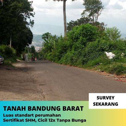 Tanah Bandung Barat Murah 1.7 Juta/m2 Legalitas SHM