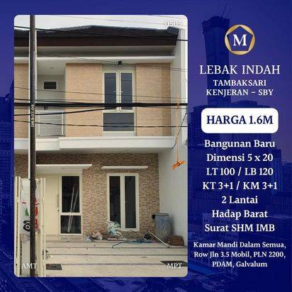 Jual Rumah Lebak Indah Dekat Kenjeran Ken Park RS Mitra Keluarga Superindo Perumahan Pantai Mentari