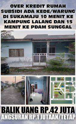 Take over kredit rumah subsidi kede di medan krio 10 menit ke kampung lalang dan pdam sunggal