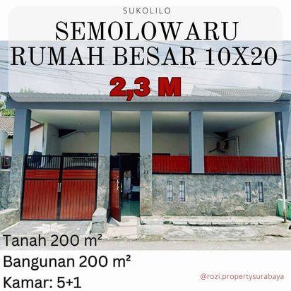 Rumah Semolowaru Selatan 10x20 Dkt Nginden Sukolilo Klampis Manyar
