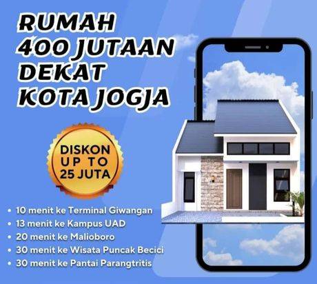 TIDAK JAUH DARI JALAN PLERET TYPE 55, 60,  DAN 65 START 400 JUTAAN