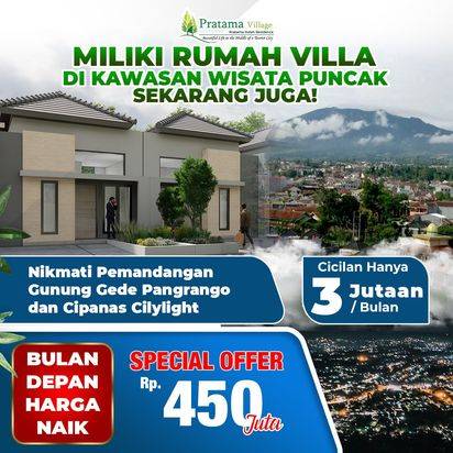 Dijual Rumah Nuansa Villa Di Puncak Cipanas Mountain View