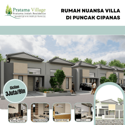 Rumah Minimalis Konsep Nuansa Villa Mountain  View di Cipanas Puncak