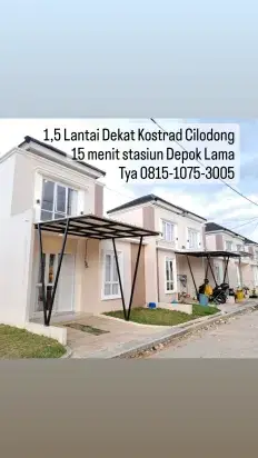 Gratis biaya2 Rumah mewah minimalis akses 2 mobil dekat stasiun Depok Lama 600 jutaan