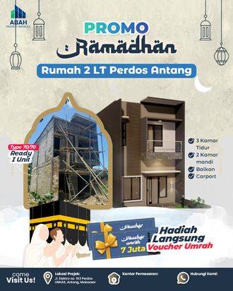 RUMAH  READY UNIT, 2 LT  HARGA 1 LT dalam Kota Makassar