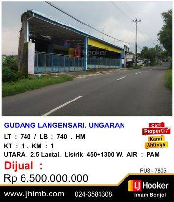Jual gudang dengan ruko langensari ungaran