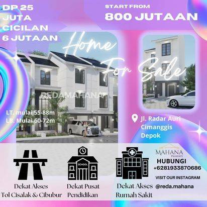 Ready Rumah hunian 3 Lantai Mewah besar DP0% Dekat Cibubur junction - Duta Cibubur Premier 