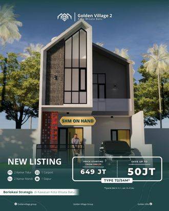 Promo Rumah 2 lantai + Rooftop DPRD Kota Batu