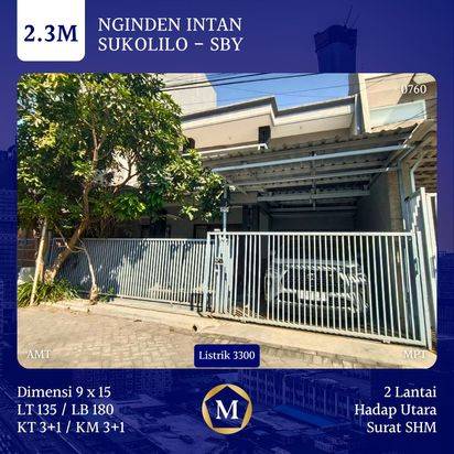 Rumah Nginden Intan Sukolilo Surabaya dkt Rungkut Bebas Banjir Nego