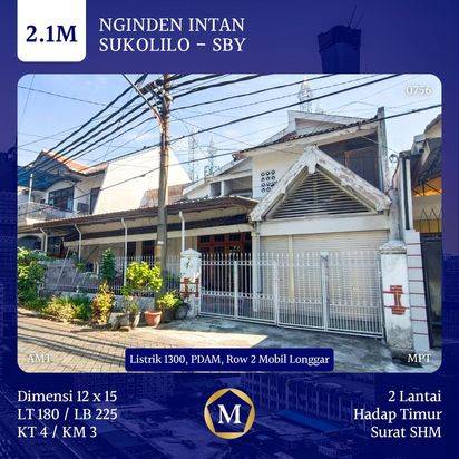 Rumah Nginden Intan Sukolilo Surabaya dkt Rungkut Bebas Banjir Nego