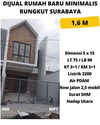 Rumah Baru Rungkut Surabaya dkt Merr Gunung Anyar Bebas Banjir Nego