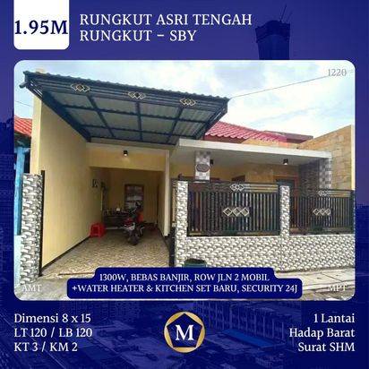 BEBAS BANJIR SECURITY 24 JAM Rumah Rungkut Asri Tengah Surabaya Timur