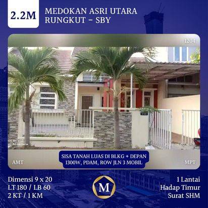 TANAH LUAS Rumah Medokan Asri Utara Rungkut Surabaya Timur