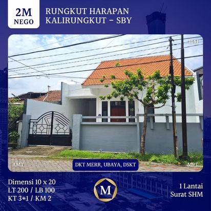DEKAT UBAYA & MERR Rumah Rungkut Harapan Kali Rungkut Surabaya Timur