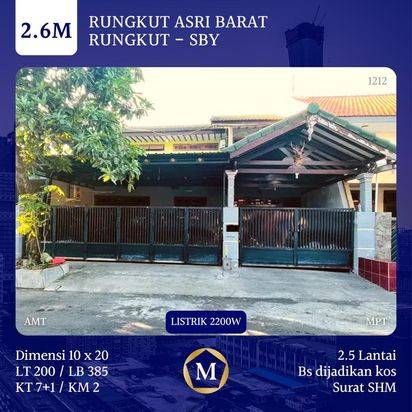 COCOK UNTUK KOST Rumah Rungkut Asri Barat Surabaya Timur