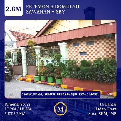 BEBAS BANJIR Rumah Petemon Sidomulyo Sawahan Surabaya Barat