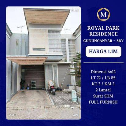 FULL FURNISH Rumah Royal Park Gunung Anyar Surabaya Timur