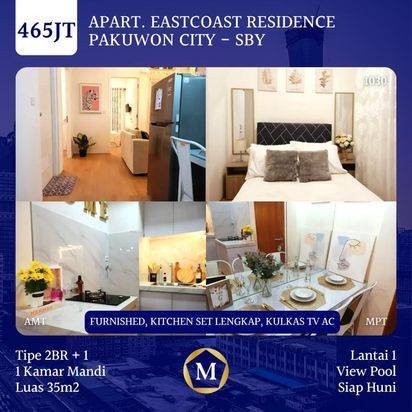 FURNISHED SIAP HUNI Apartemen East Coast Pakuwon City Surabaya Timur