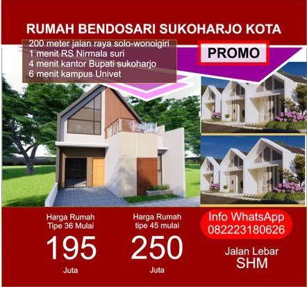 rumah sukoharjo bendosari rumah murah sukoharjo rumah kota suk