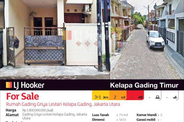 Rumah Gading Griya Lestari Kelapa Gading, Jakarta Utara